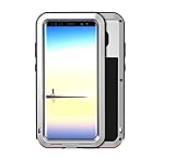 Love Mei Galaxy Note 8 Case Metal Extreme Aluminum Military Heavy Duty Shockproof Water Resistant Dust/Dirt/Snow Proof Protection Cover for Samsung Galaxy Note 8 (Silver)