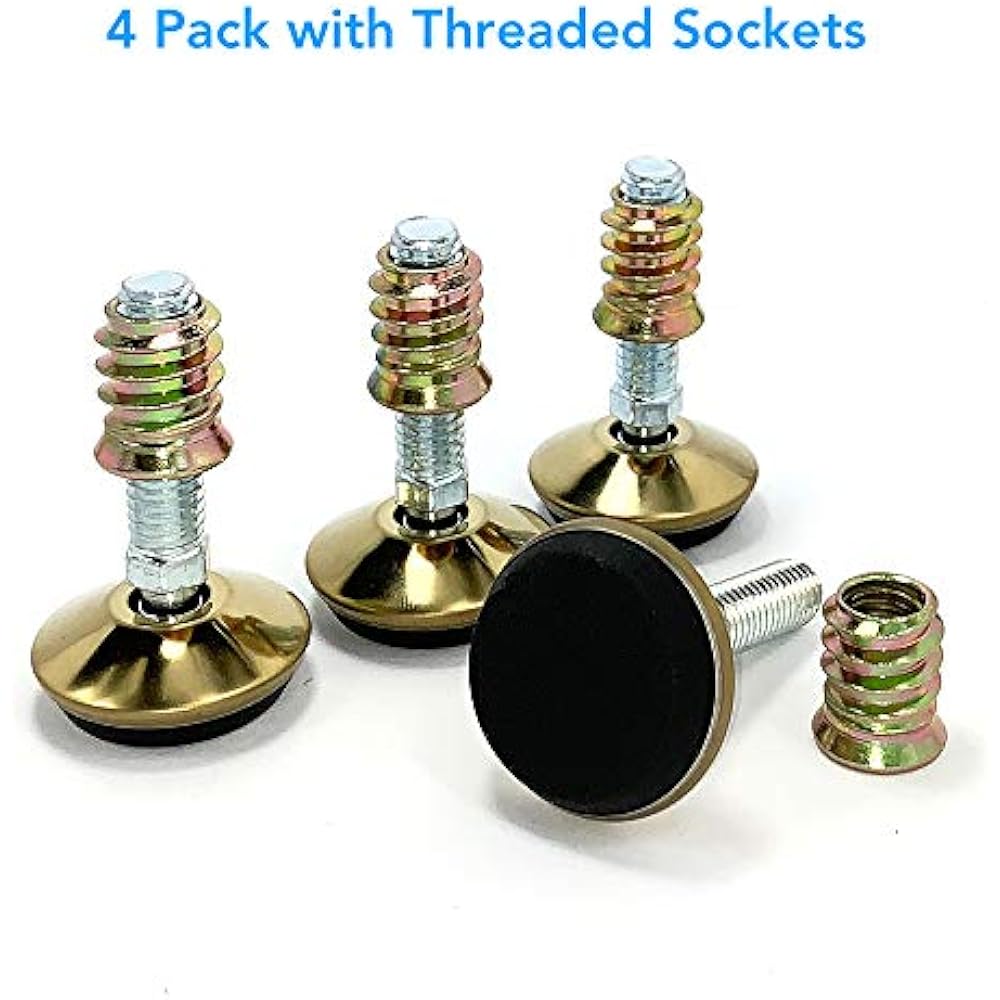 Swivel Furniture Leg Levelers Adjustable Leveling Feet Glide Tables