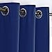 NICETOWN Navy Blue Curtain 63 inches Long - Home Decoration Light Blocking Room Darkening Drape/Drapery for Nursery Room, Ring Top, 52 inches Wide by 63 inches Long, 1 PC