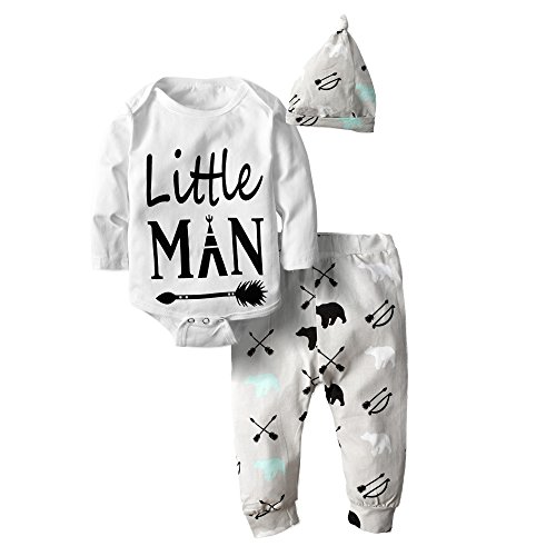 Big Elephant Baby Boys' 3 Piece Graphic Long Sleeve Pants Clothing Set H30