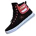Gaorui Lot Fashion Men Casual Shoe High Top Sport Outdoor Athletic Running Sneaker Boot (7 M US Men, Black, Numeric_7)