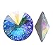 Swarovski Crystal, #1122 Rivoli Fancy Stones 12mm, 4 Pieces, Crystal AB Sf