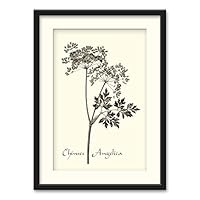 Herbs Theme Wall Art Black Framed Canvas Prints Home Decoration for Bedroom,Livingroom Ready to Hang - 23x31 inches