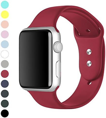 YunTree Apple Watch Band Replacement for 38mm 42mm iWatch Sports Band Comfortable Silicone Strap for Apple Watch Series 1 2 3 S/M M/L Size