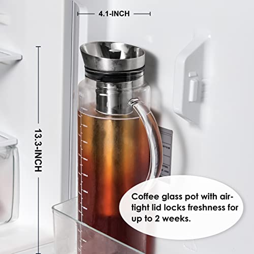 Aquach Cold Brew Coffee Iced Tea Maker & Fruit Pitcher Large Capacity