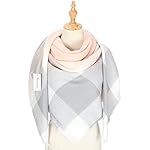 Womens Warm Long Shawl Wraps Large Scarves Knit Cashmere Feel Plaid Scarf