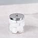InterDesign Forma Bathroom Vanity Glass Apothecary Jar for Cotton Balls, Swabs, Cosmetic Pads - Medium, Clear/Polished