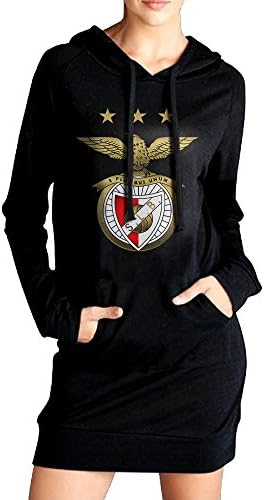 Golden Sport Lisboa Sl Benfica Logo Womens Long Sleeve Tunic Sweatshirt Dress