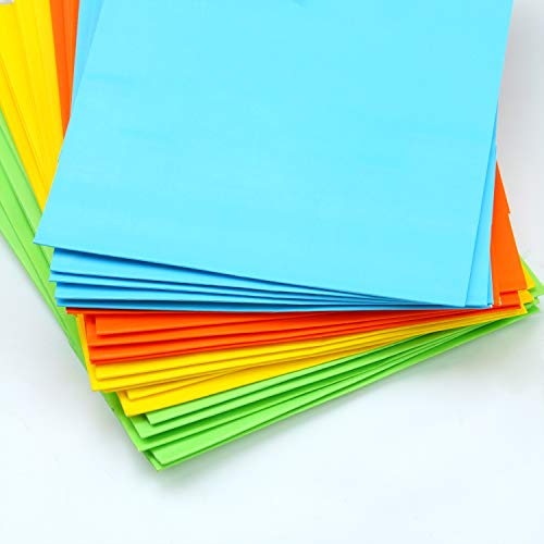 Coobey 20 Pieces Paper Party Bags Gift Bag Kraft Bag with Handle for Birthday, Tea Party, Wedding and Party Celebrations, Multicolour (Set A) - Thumbnail 3