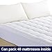 Luxury mattress Collection 100% Cotton 300 Thread Mattress Pad Cover Down Hotel Use Alternative Pillowtop Mattress Topper(Queen,Printing）