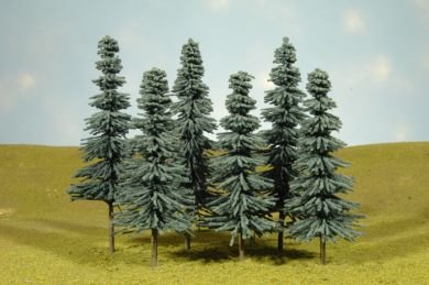 Bachmann Industries SceneScapes Blue Spruce Trees (3 Piece), 8 - 10"