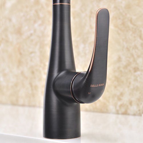 New Kitchen Sink Faucet Oil Rubbed Bronze Delle Rosa Pre-rinse Single Handle Pull Out and Pull Down Kitchen Faucet