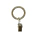 Mcupper-Set Of 32 pcs Extra Thick Metal Curtain Rings with Clips,0.9-Inch Diameter - Clip Rings for Curtains (Color bronze,Material Iron)