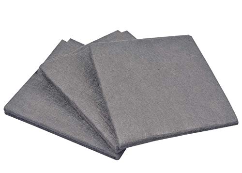 Sunland Streak Free Cleaning Cloth Absorbent Dust Drying Cloth Chamois Shammy Cloth 12Inchx16Inch 3 Pack Grey
