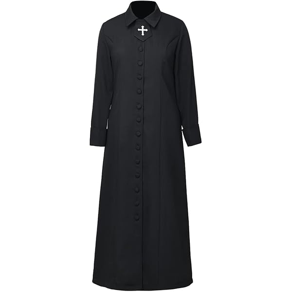 Women's Clergy Dress Robe - Long Sleeve Baptism Choir Gown Liturgical Dance Wear
