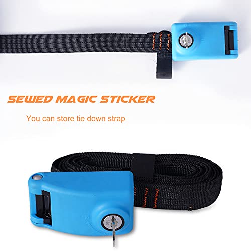 Kingdely Non Scratch Tie Down Strap Lockable Roof Rack Straps with 3