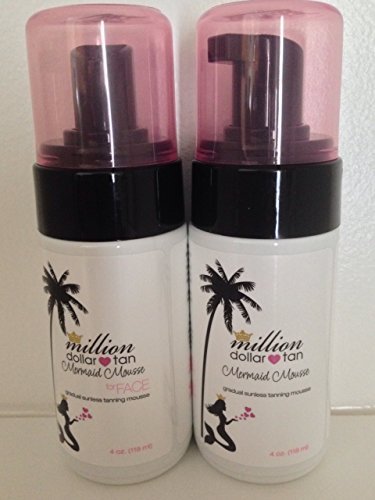 Million Dollar Tan Mermaid Mousse Gradual Travel Face 4oz & Body 4oz Combo Kit by Million Dollar Tan