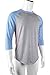 TL Men's Basic 3/4 Sleeve Baseball Top Fitted Tri-blend Raglan T-Shirt LTGREY_BLUE XL