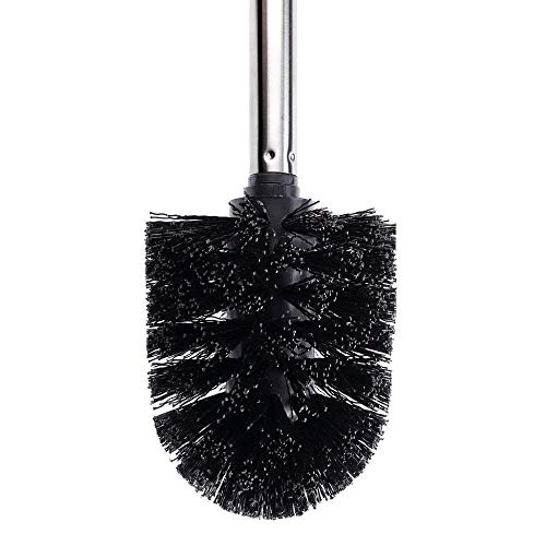 REFURBISHHOUSE A Pack of 5 Spare Toilet Brush Heads Can Be Replaced with Black Compatible Cartridges Black Brush Head Handle Stainless Steel Toilet Brush Replacement Toilet Brush Toilet Brush
