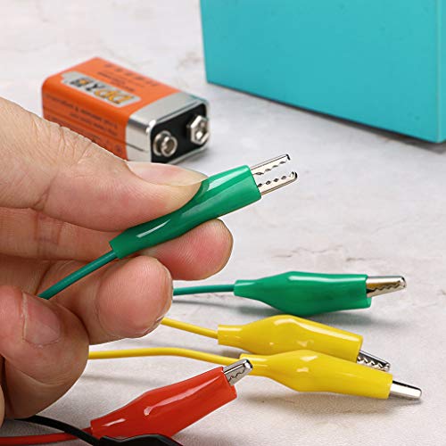 Sumnacon 10 Pcs Insulated Alligator Clip Test Leads Set - 5 Colors 3A Double-Ended Alligator Clip Test Leads Wire with Insulators Clips for Electronic, Component, Automobile Testing Connecting - Thumbnail 2