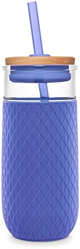 Ello Devon 20OZ Glass Tumbler with Straw