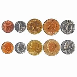 Set of 5 Coins from Belgium (BELGIE). 50