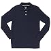 French Toast Little Boys' Long Sleeve Pique Polo (Navy 7)