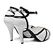 getmorebeauty Peep Toe White Heels for Women Sexy Strappy High Heels Ankle Strap Heeled Sandals