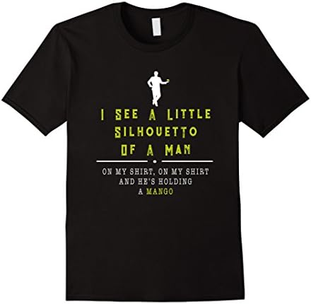Men's I see a little silhouetto of a man, holding Mango Large Black