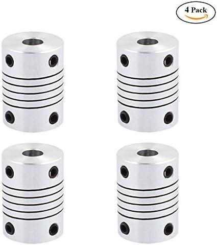 Flexible Couplings 5mm to 8mm, HONG111 Z-axis coupling to connecting stepper motors and 8mm screw perfect for RepRap 3D Printer or CNC Machine (4PCS )