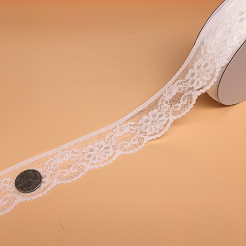 RADLEY Floral Lace Ribbon Roll Ivory 1Â½" Wide x 25 Yards (C Pattern)