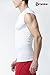 TM-V15-WHTZ_Large Tesla Men's Cool Dry Compression Muscle Tank Baselayer V Neck Sleeveless V15