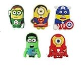 CharmTM Superhero Set of 5 PVC Shoe Charms (Generic) for Crocs Natives Minions Party Favors