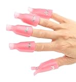 10Pcs Acrylic Nail Art UV Gel Polish Remover Wrap Cleaner Clip Caps