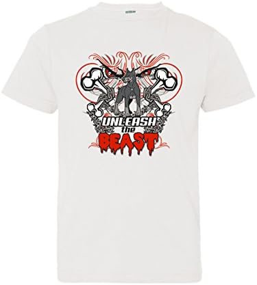 Tenacitee Girl's Youth Unleash The Beast T-Shirt, Large, White