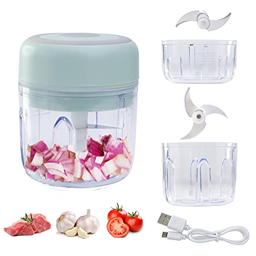 Food Chopper, Electric Mini Garlic Chopper, Small Wireless Portable