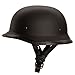 Low Profile Novelty German Half Chopper Helmet Skull Cap Matte Black (L)