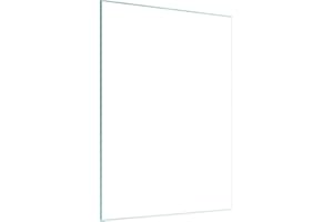 Virelix 16" x 24" Rectangle Tempered Glass Table Top, Clear Surface 1/4" Thick Flat Polished Edge for Furniture Protection Patio Dining Coffee End Tables (16 in x 24 in)