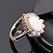 ZIS New Design White Fire Opal Water Drop 18K Gold Plated CZ Stone Engagement Jewelry Rings (7)