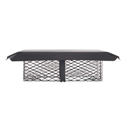 Shelter SCADJ-L-C Hy-C Sc Adjustable Large Multi-Fit Chimney Cap, 3/4 in Mesh, Black Galvanized Steel - Thumbnail 6