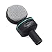 AUKEY Condenser Microphone, Studio Bidirectional Recording Condenser Mic with 3.5mm Microphone Headphones Splitter and Tripod Stand for Desktop Computers(green)