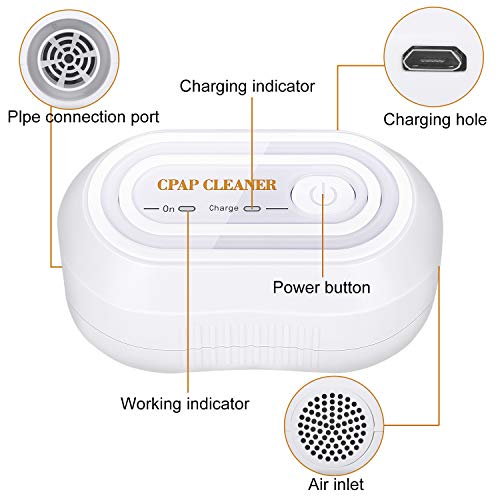 CPAP Cleaner and Sanitizer Cleaning Machine - JALIELL Portable Mini CPAP Mask Cleaner for CPAP Machine, Cushion & Tubing