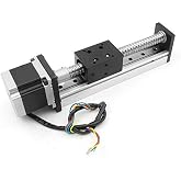 RATTMMOTOR CBX1605-200mm Linear Stage Actuator+Nema23 Stepper Motor | with Square Linear Rai+1605 Ballscrew, Motorized XYZ Linear Stage Table CNC Linear Motion Rail Guide for CNC Router Machine