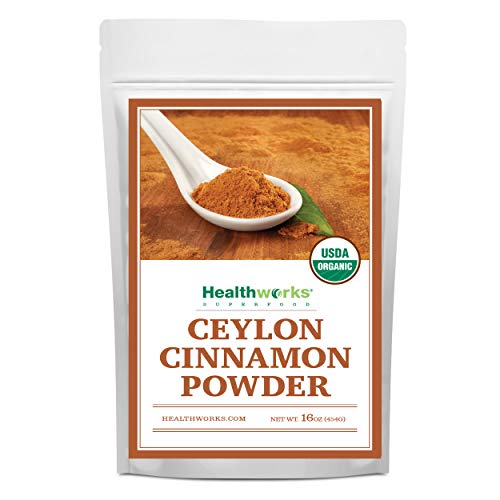 Healthworks Ceylon Cinnamon Powder Ground Raw Organic (16 Ounces / 1 Pound) | Keto, Vegan & Non-GMO | Great with Coffee…