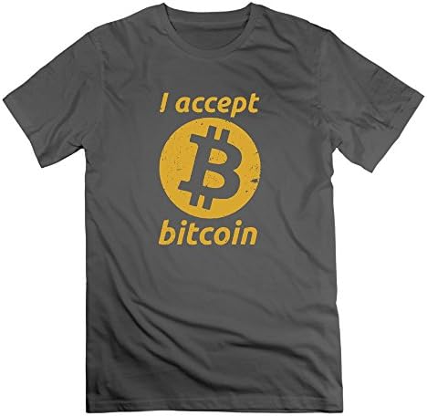 Artys Tshirt I Accept Bitcoins Men 100% Cotton Tshirts Novelty T Shirt