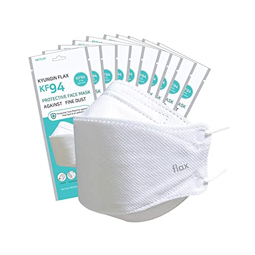 KN FLAX Face Protective Mask (White) [Made in Korea] [10 Individually