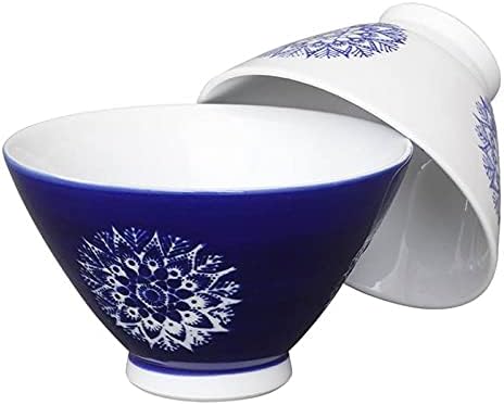 Amazon 波佐見焼 茶碗 大小ペアセット 勲山窯 青白花紋 夫婦茶碗 お茶碗 ご飯茶碗 おしゃれ モダン 北欧 飯碗 オンライン通販