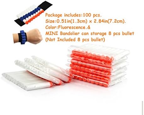 100 Pcs 7.2cm Foam Darts for Nerf N-strike Elite Series Blasters Toy Gun (Fluorescence)