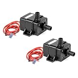 MOUNTAIN_ARK 2 Pack DC 12V Mini Submersible Water Pump 240L/H 63 Gallon for Aquarium Garden Pond Fall Hydroponic Fountains