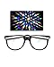 EmazingLights Flip Up Diffraction Prism Fireworks Rave Glasses (Black)
